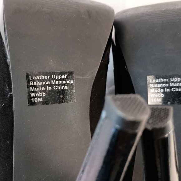 Style & Co Webb Black Suede Leather Booties Size 10 High Heel Ankle Boots - Picture 3 of 8